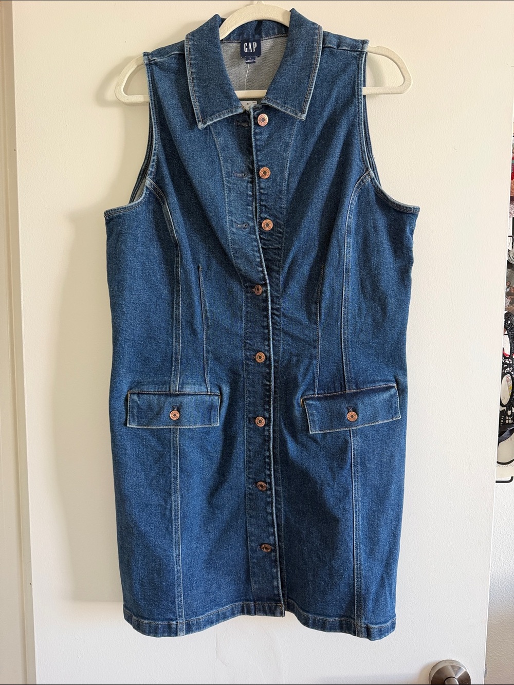 Gap NWT denim button down dress